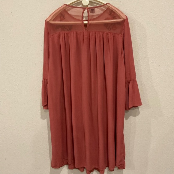 Route 66 Dress Boho Style Floral Embroidery Bell Sleeves Women’s Size Medium - Picture 5 of 10